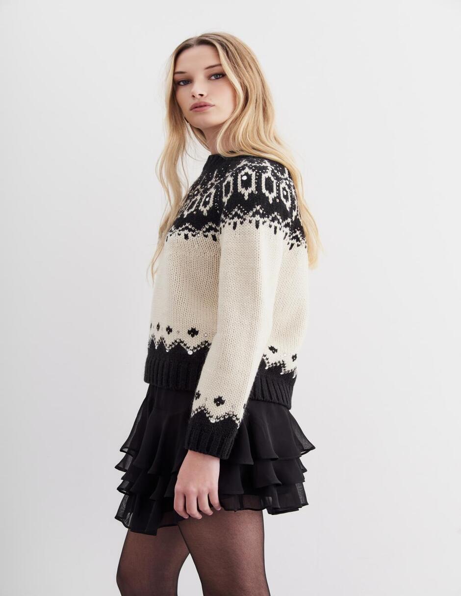 Suéter cuello redondo para mujer 4