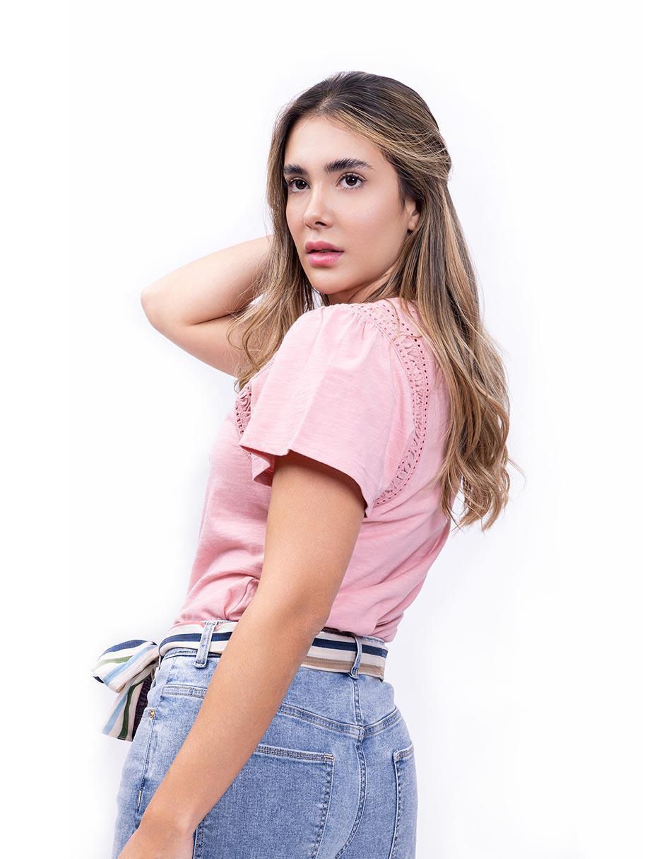 Playera manga corta Fall cuello redondo para mujer 2