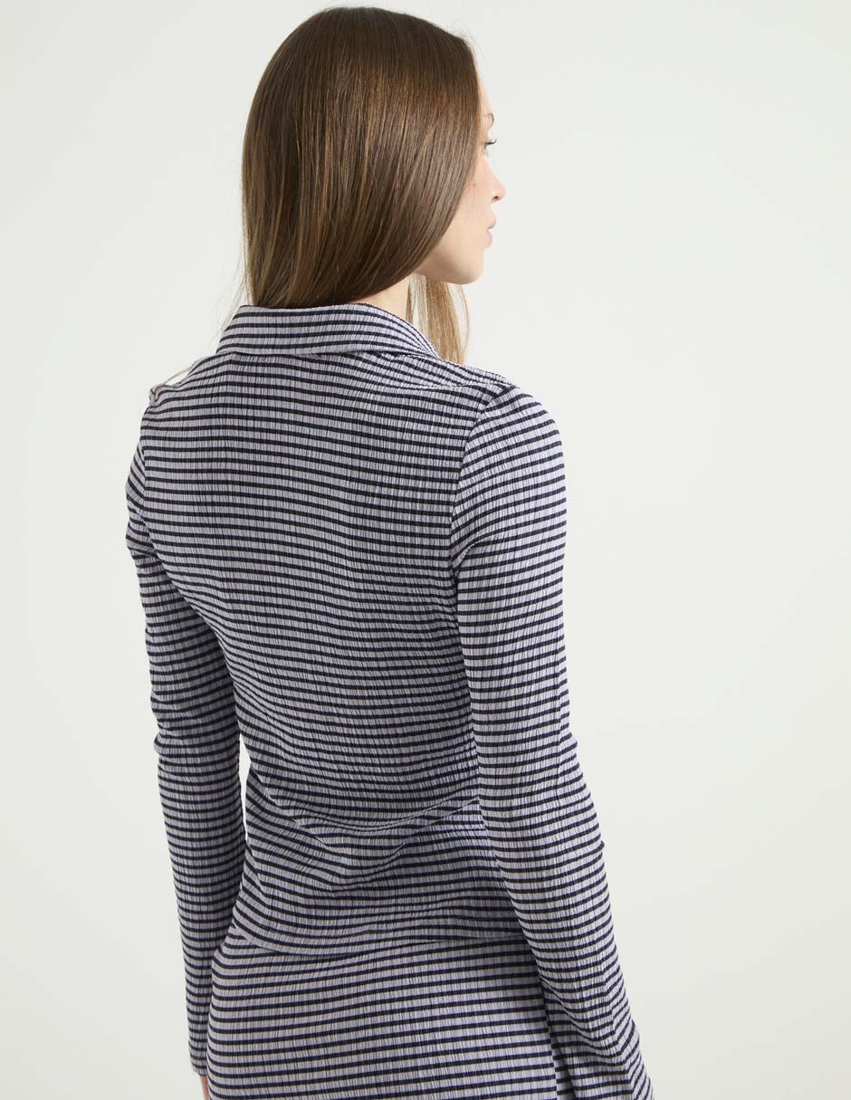 Blusa camisera manga larga para mujer 2