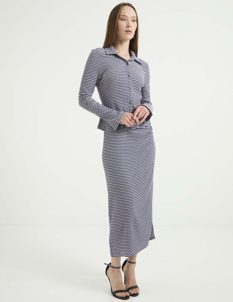 Blusa camisera manga larga para mujer 3