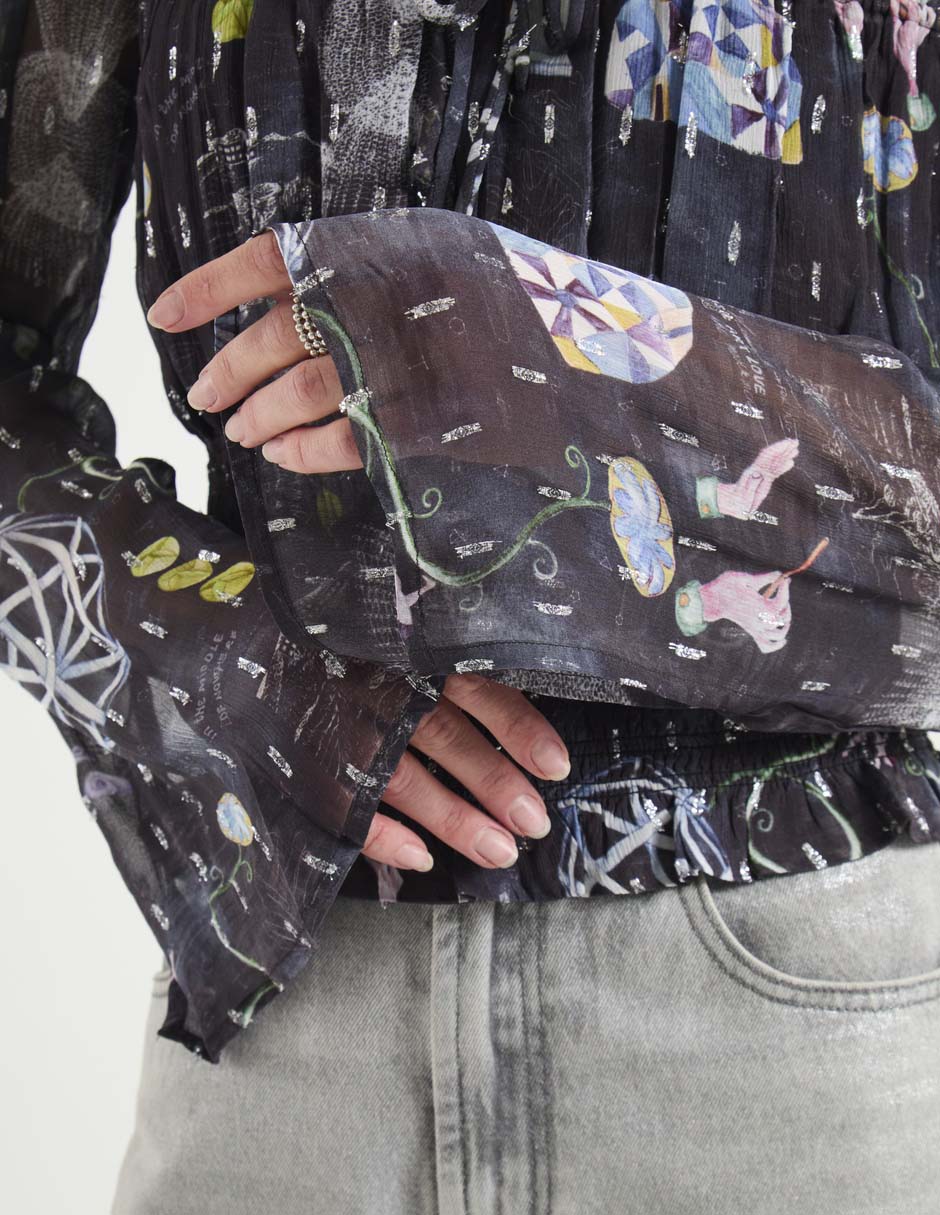 Blusa manga larga para mujer 5