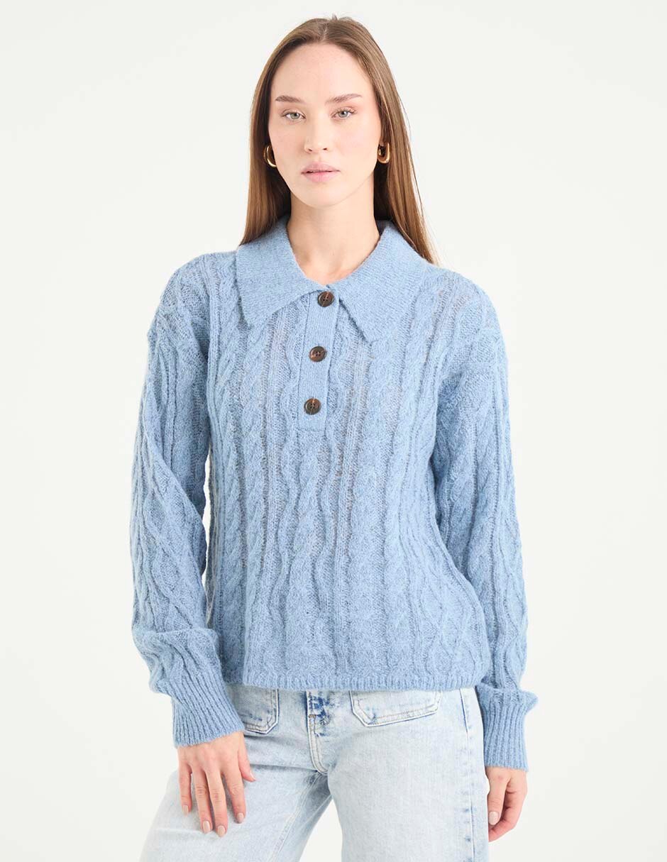 Suéter Scotch & cuello camisero para mujer