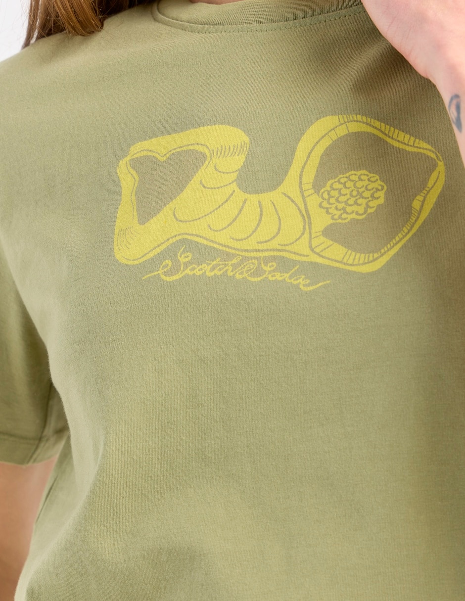 Playera manga corta cuello redondo para mujer 4