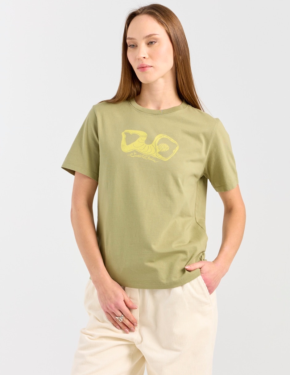 Playera manga corta cuello redondo para mujer 5