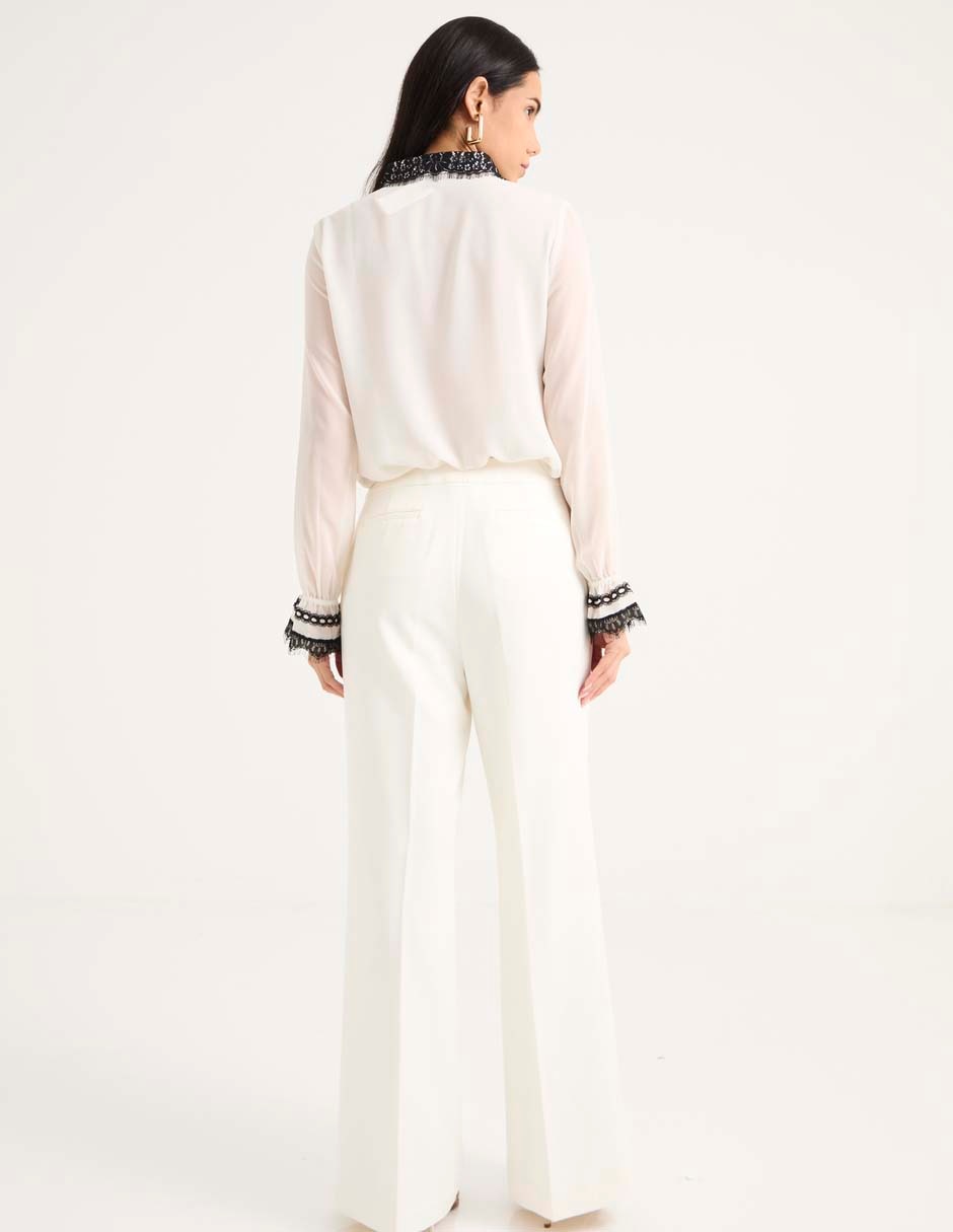 Pantalón de vestir amplio para mujer 2