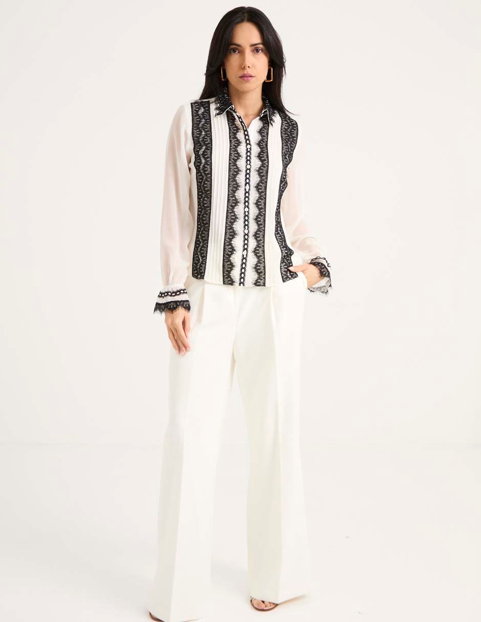Pantalón de vestir amplio para mujer 3