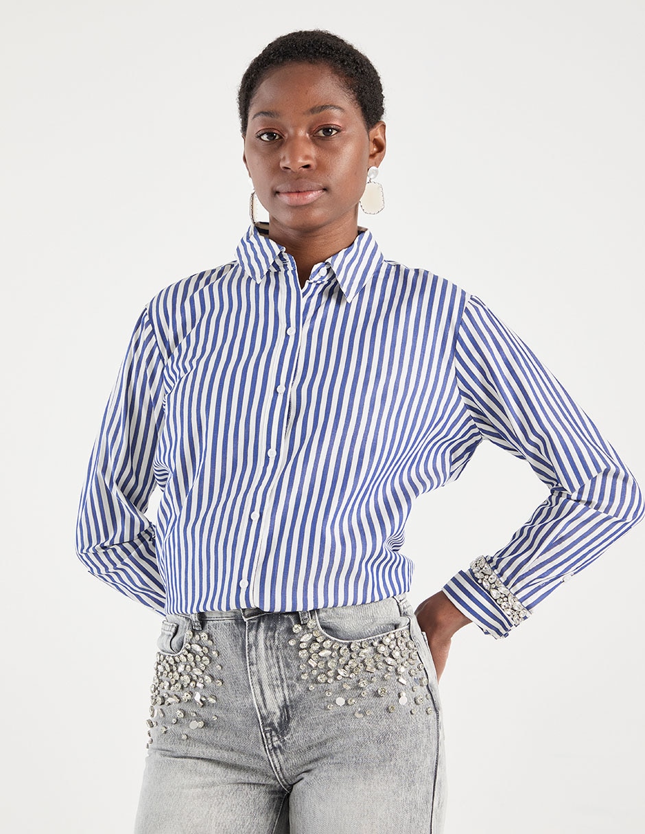 Blusa manga larga para mujer