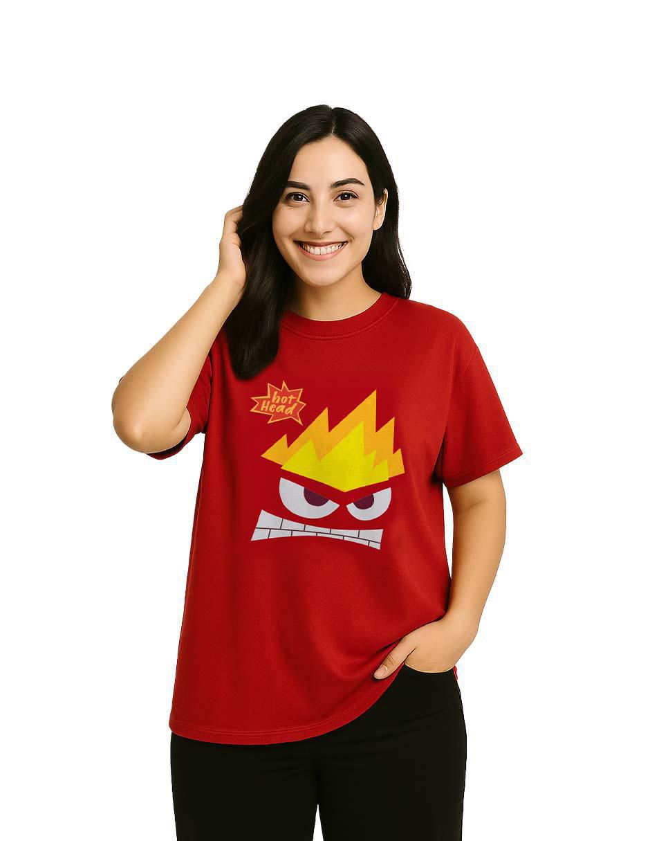 Playera manga corta Intensamente cuello redondo para mujer