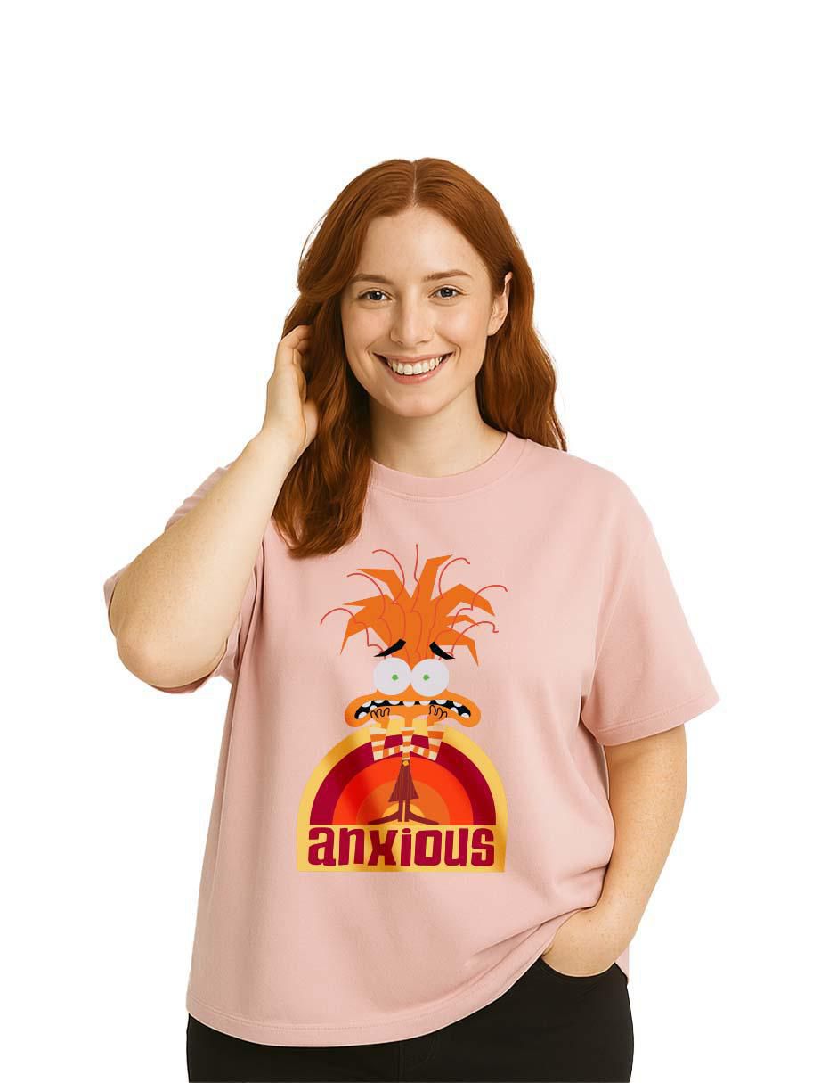 Playera manga corta Intensamente cuello redondo para mujer