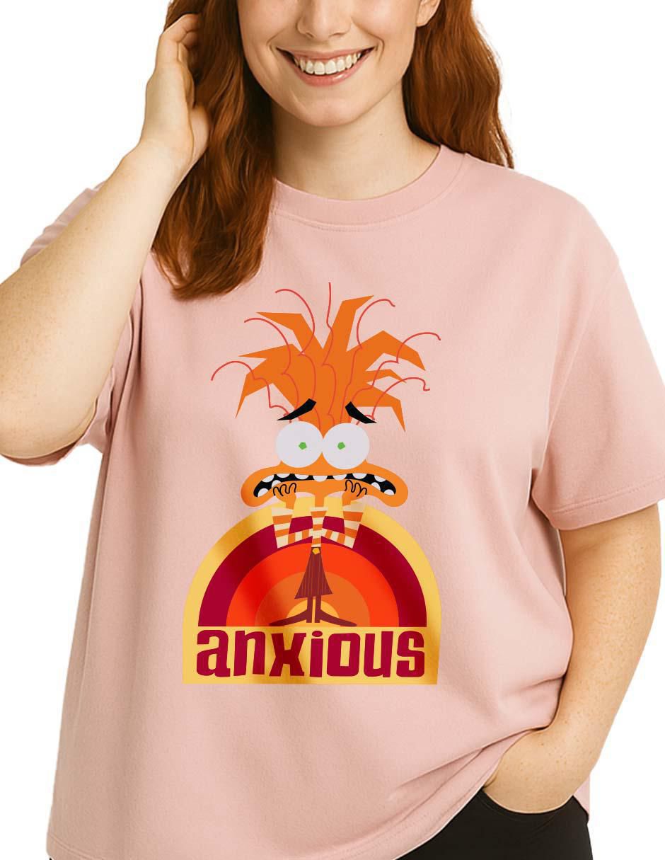 Playera manga corta Intensamente cuello redondo para mujer 3
