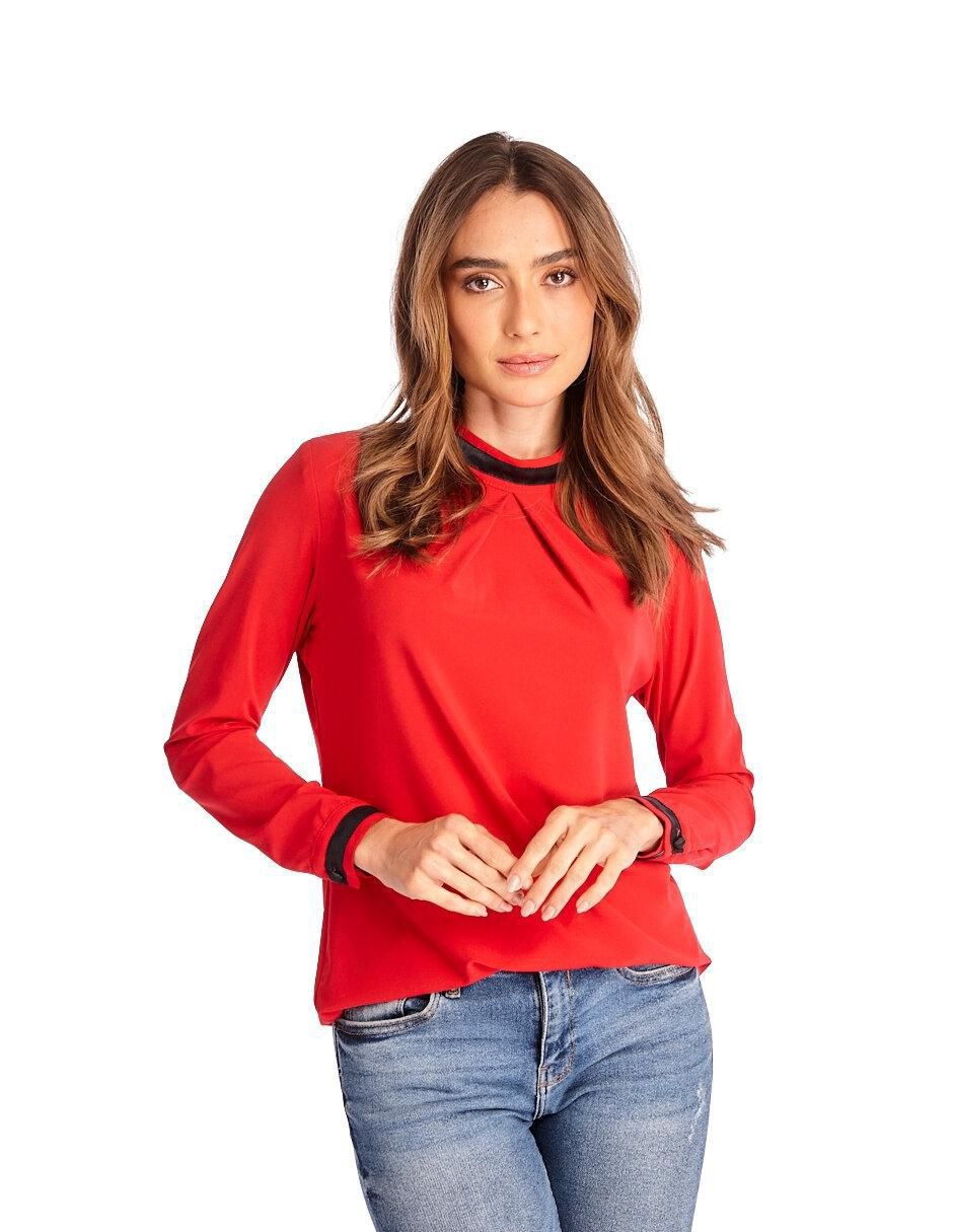Blusa manga larga para mujer
