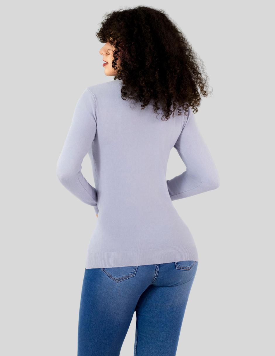 Suéter cuello v para mujer 2