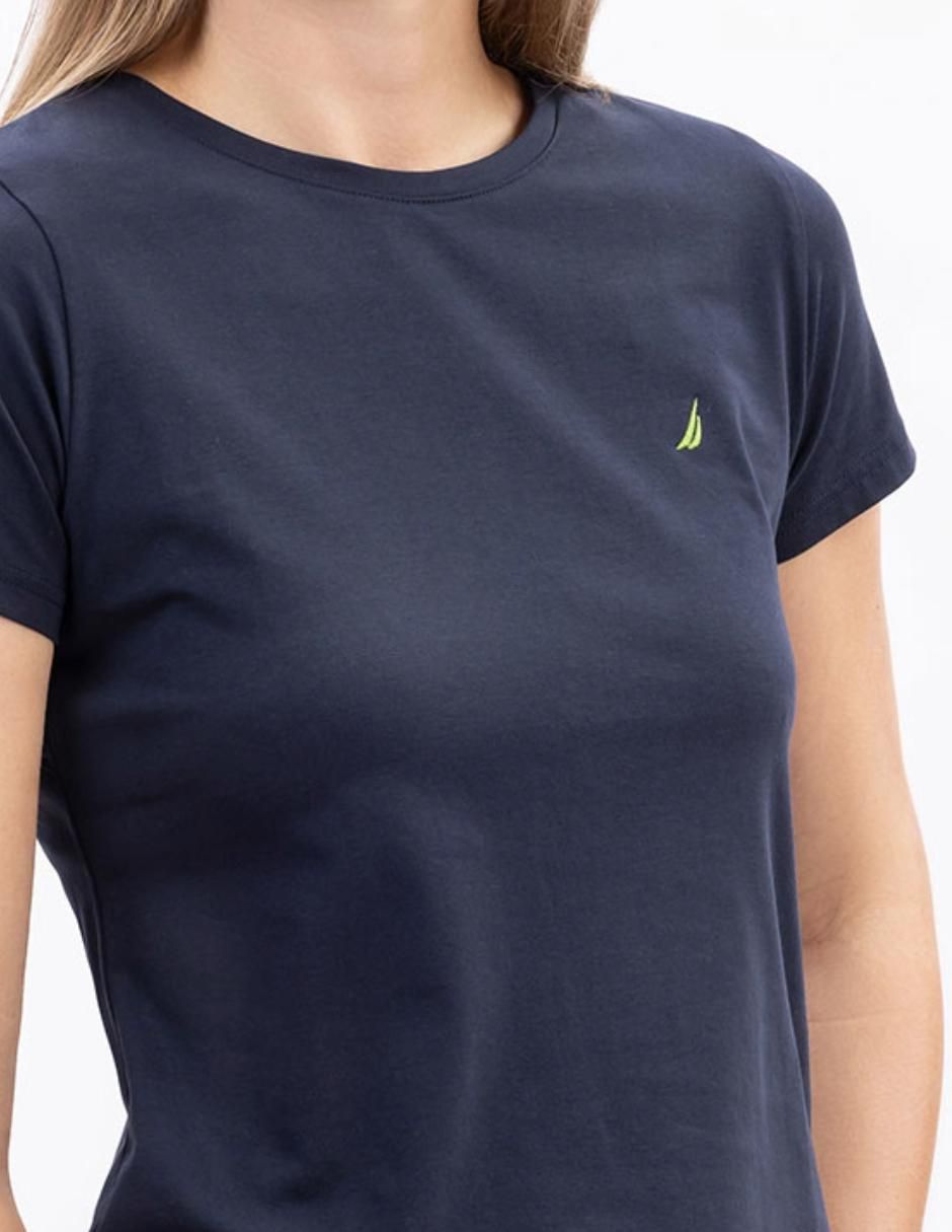 "playera" "manga" corta nautica basi "cuello" redondo "para mujer"