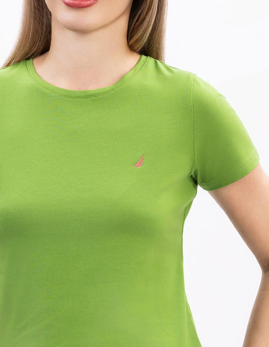 Playera manga corta cuello redondo para mujer 2