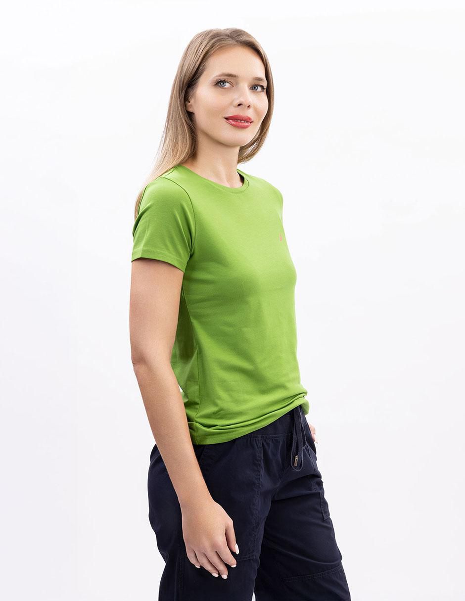 Playera manga corta cuello redondo para mujer 3