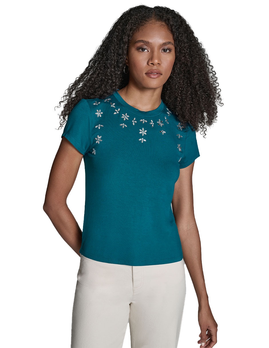 Blusa manga corta para mujer