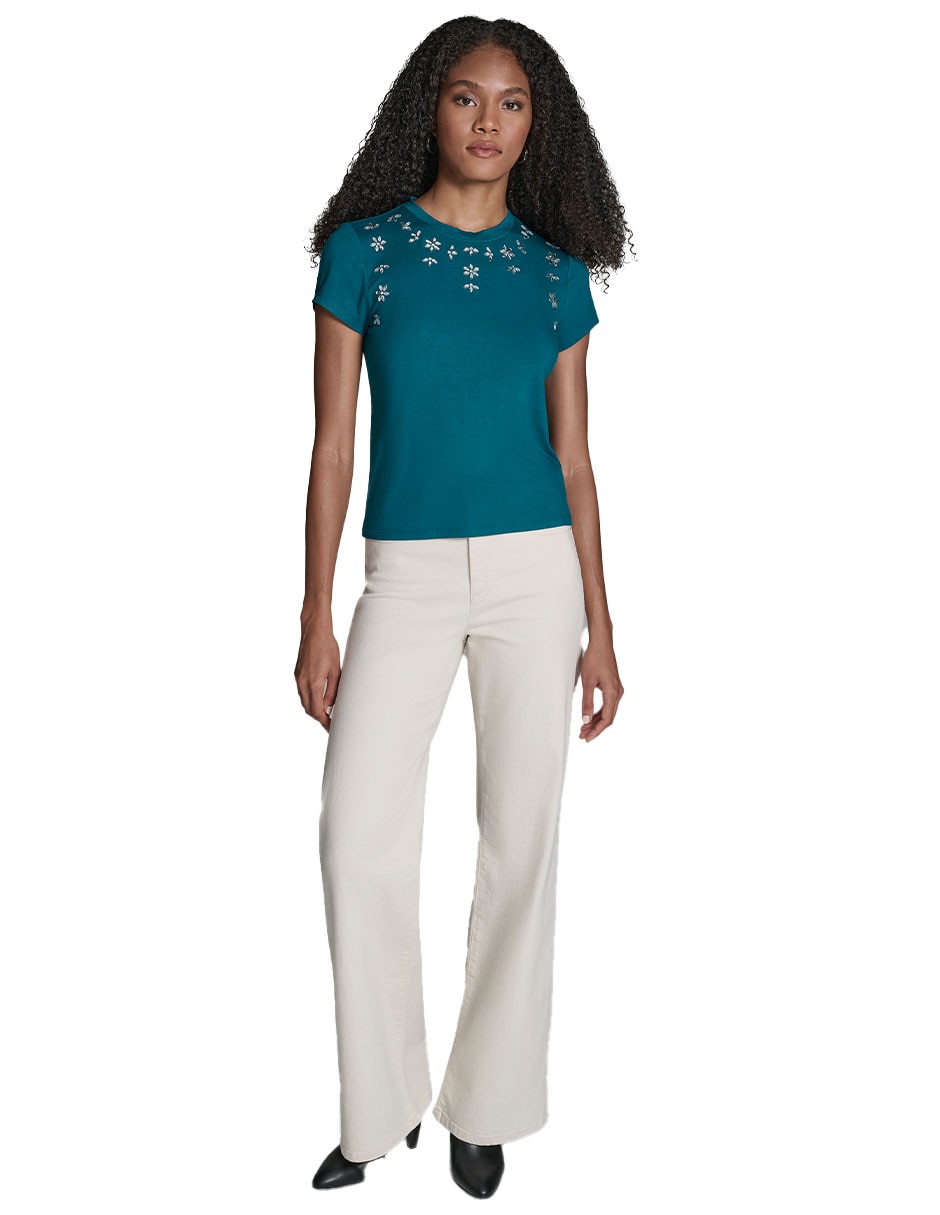Blusa manga corta para mujer 4