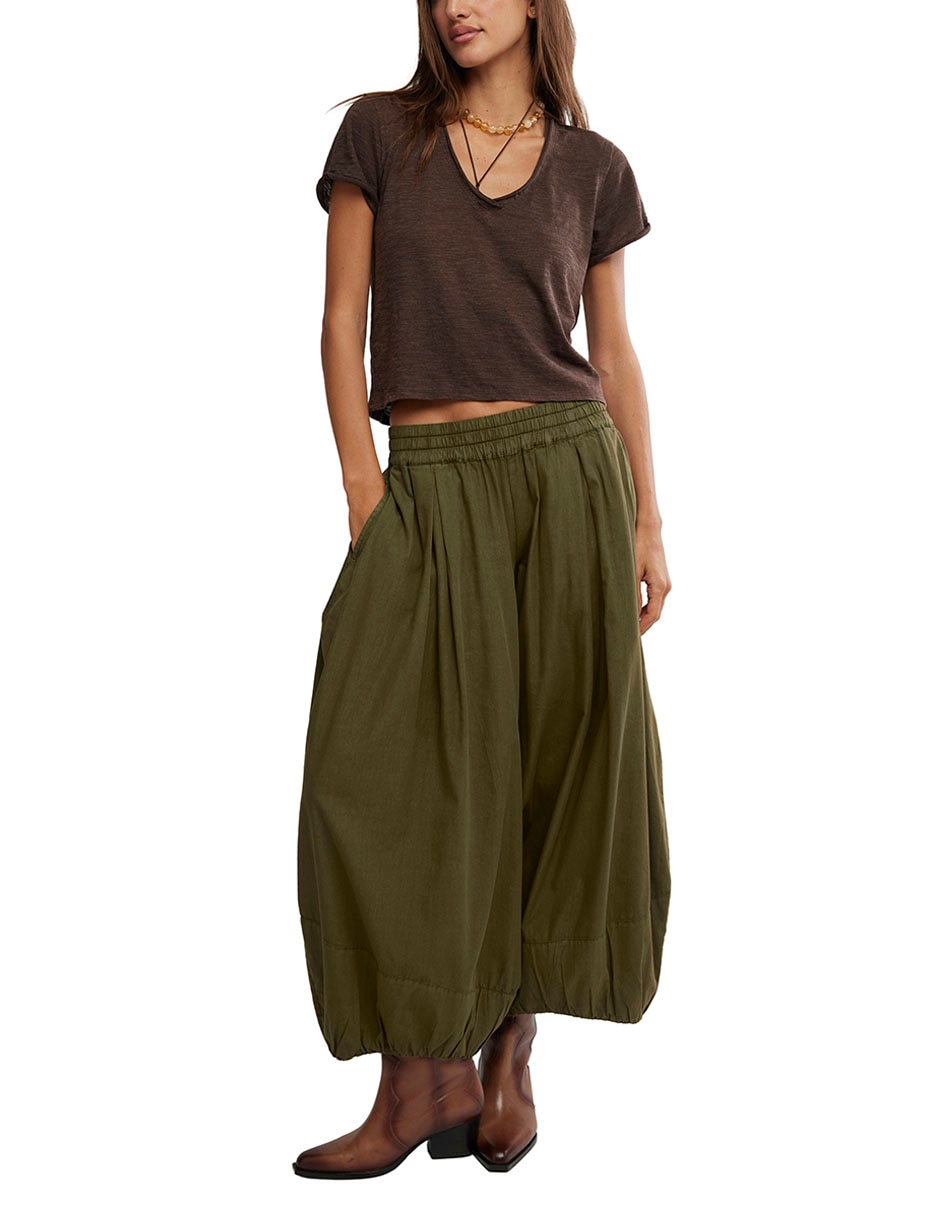 Pantalón acampanado baggy para mujer