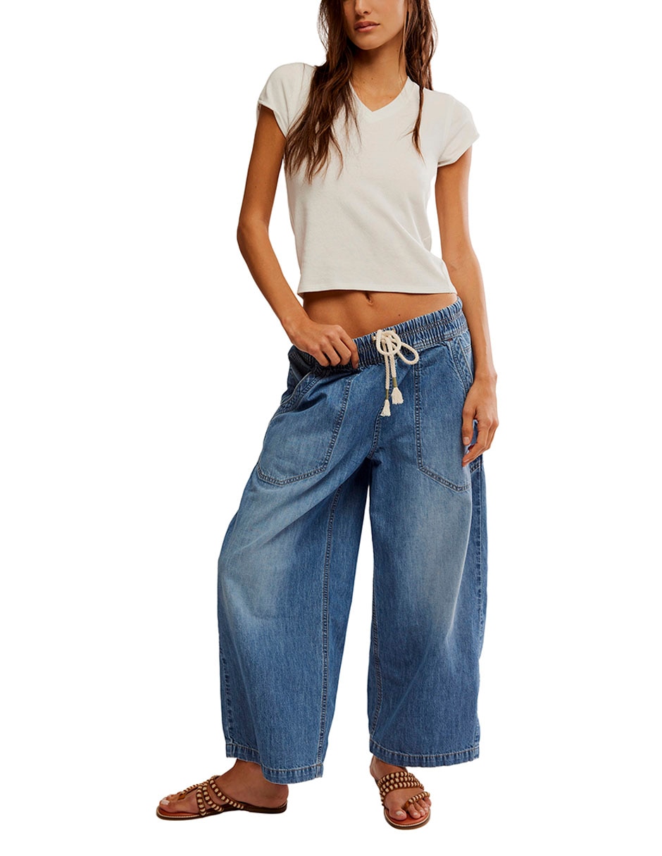 Jeans coulotte acampanado para mujer