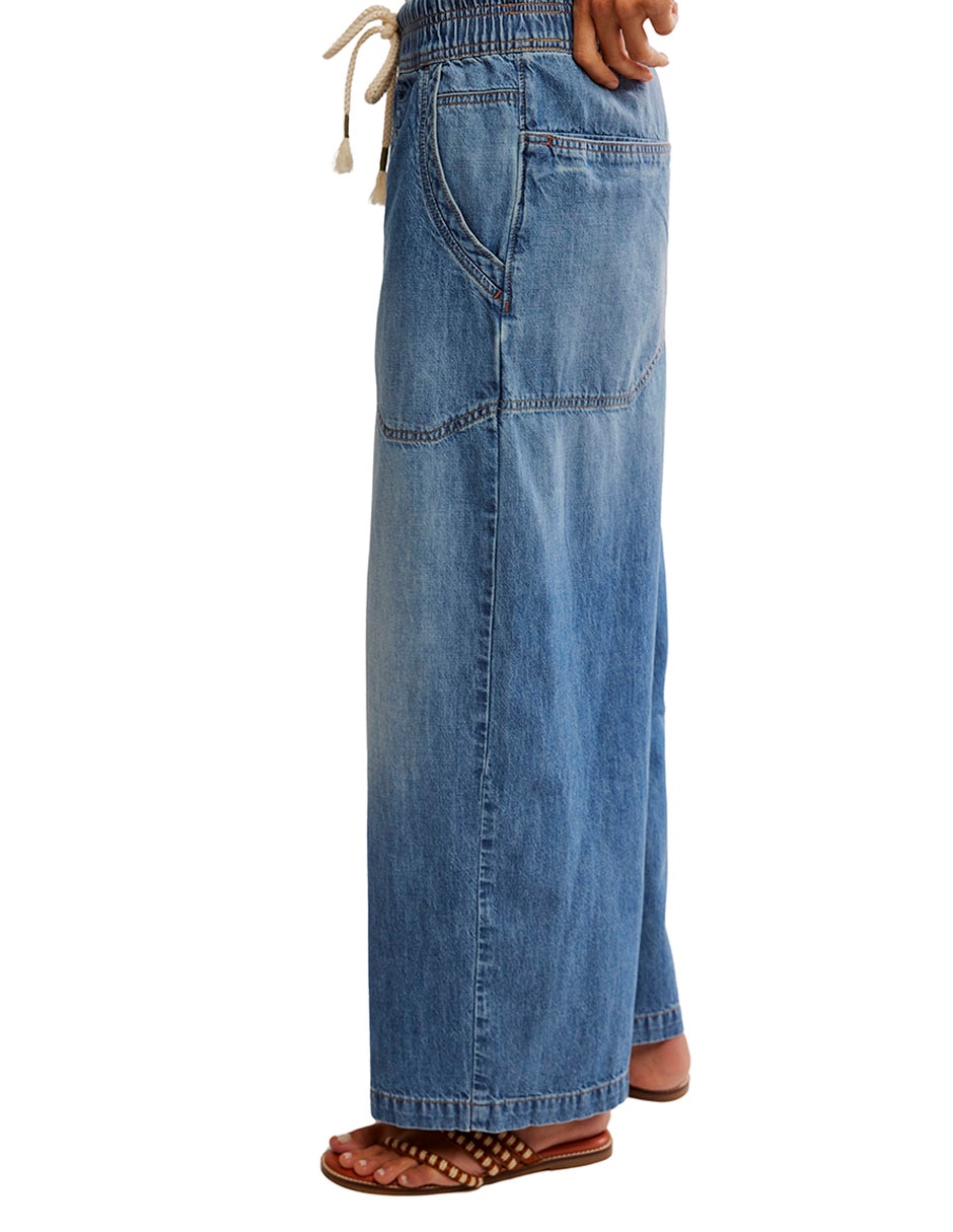 Jeans coulotte acampanado para mujer 3