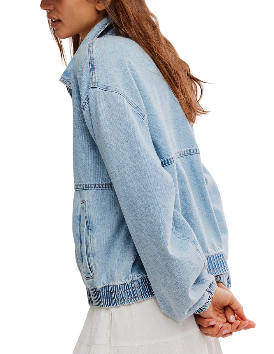 Chamarra denim de mezclilla para mujer 2