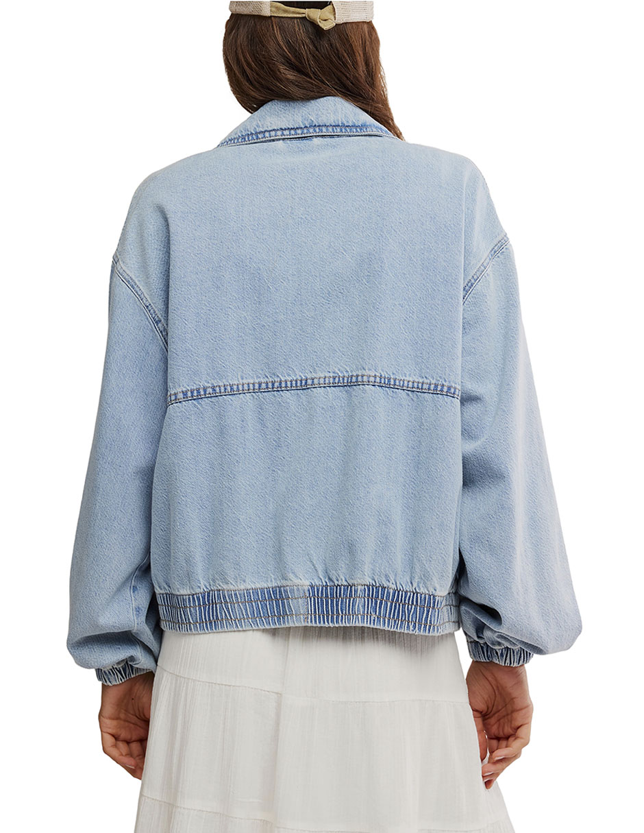 Chamarra denim de mezclilla para mujer 3