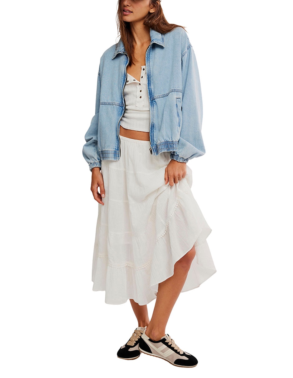 Chamarra denim de mezclilla para mujer 5