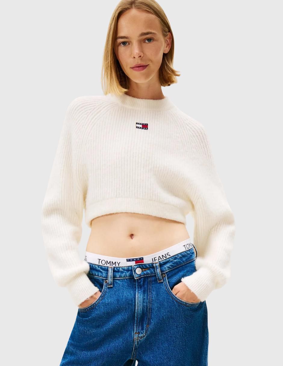 Suéter cuello redondo para mujer