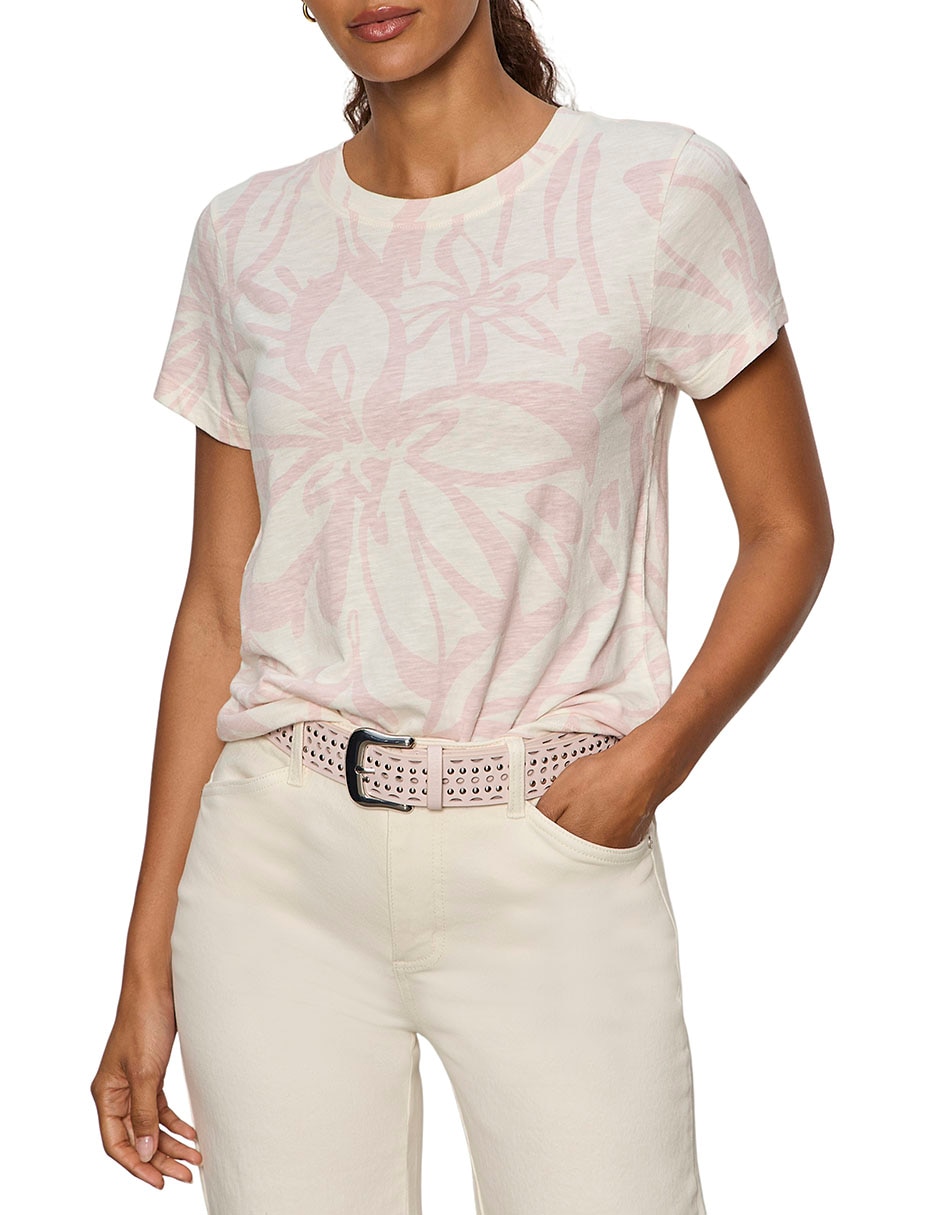 Playera manga corta cuello redondo para mujer 5