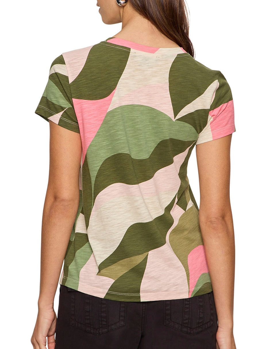 Playera manga corta cuello redondo para mujer 2