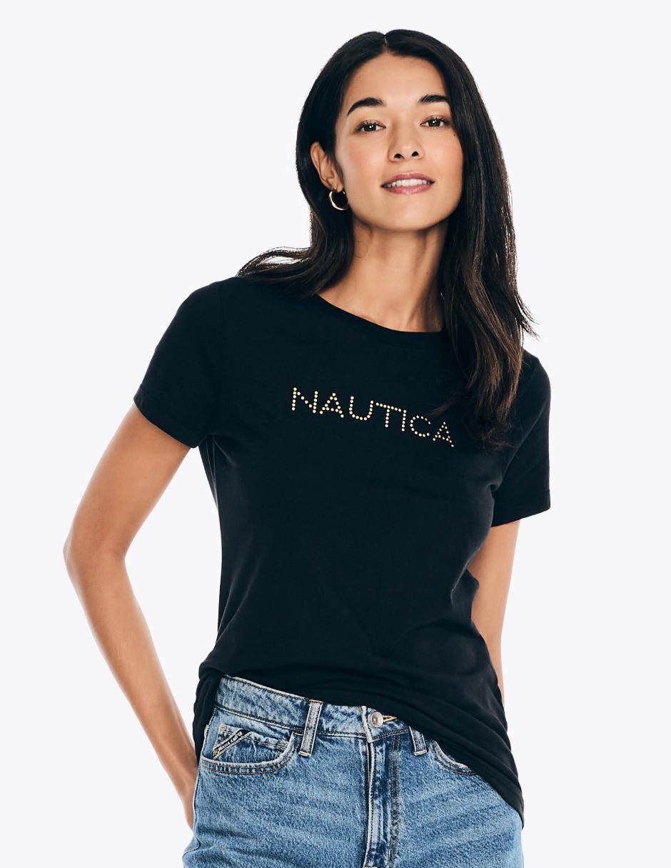 "playera" "manga" corta nautica basi "cuello" redondo "para mujer"