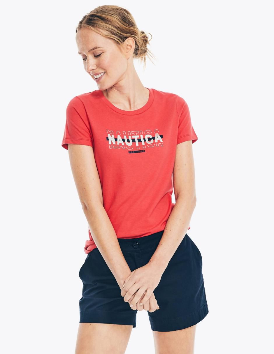 Playera manga corta Kiba cuello redondo para mujer Playera manga corta Kiba cuello redondo para mujer