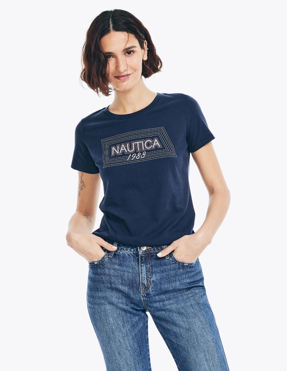 Playera manga corta Kiba cuello redondo para mujer