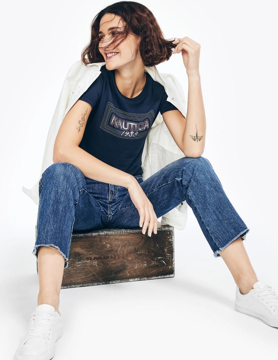 Playera manga corta Kiba cuello redondo para mujer 3