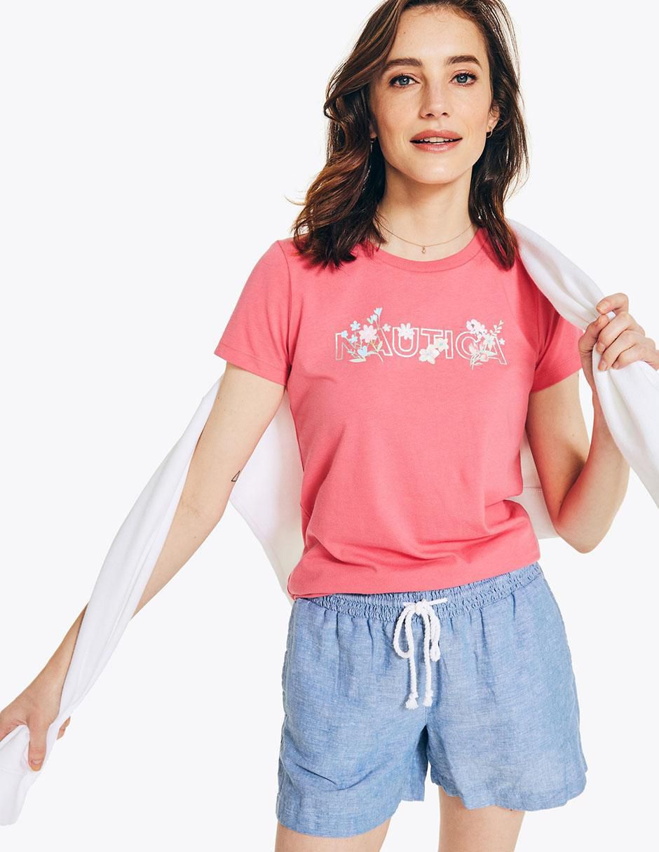 Playera manga corta cuello redondo para mujer Playera manga corta cuello redondo para mujer