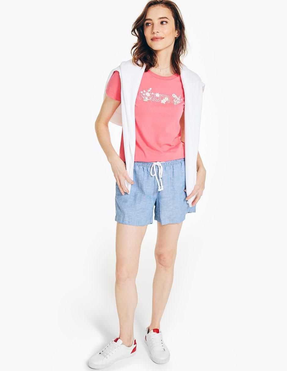 Playera manga corta cuello redondo para mujer 3