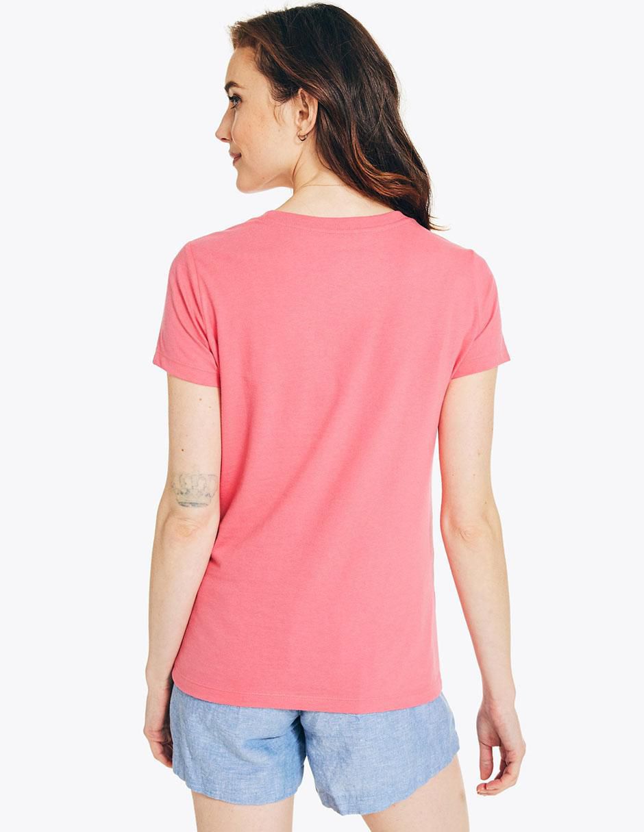 Playera manga corta cuello redondo para mujer 4