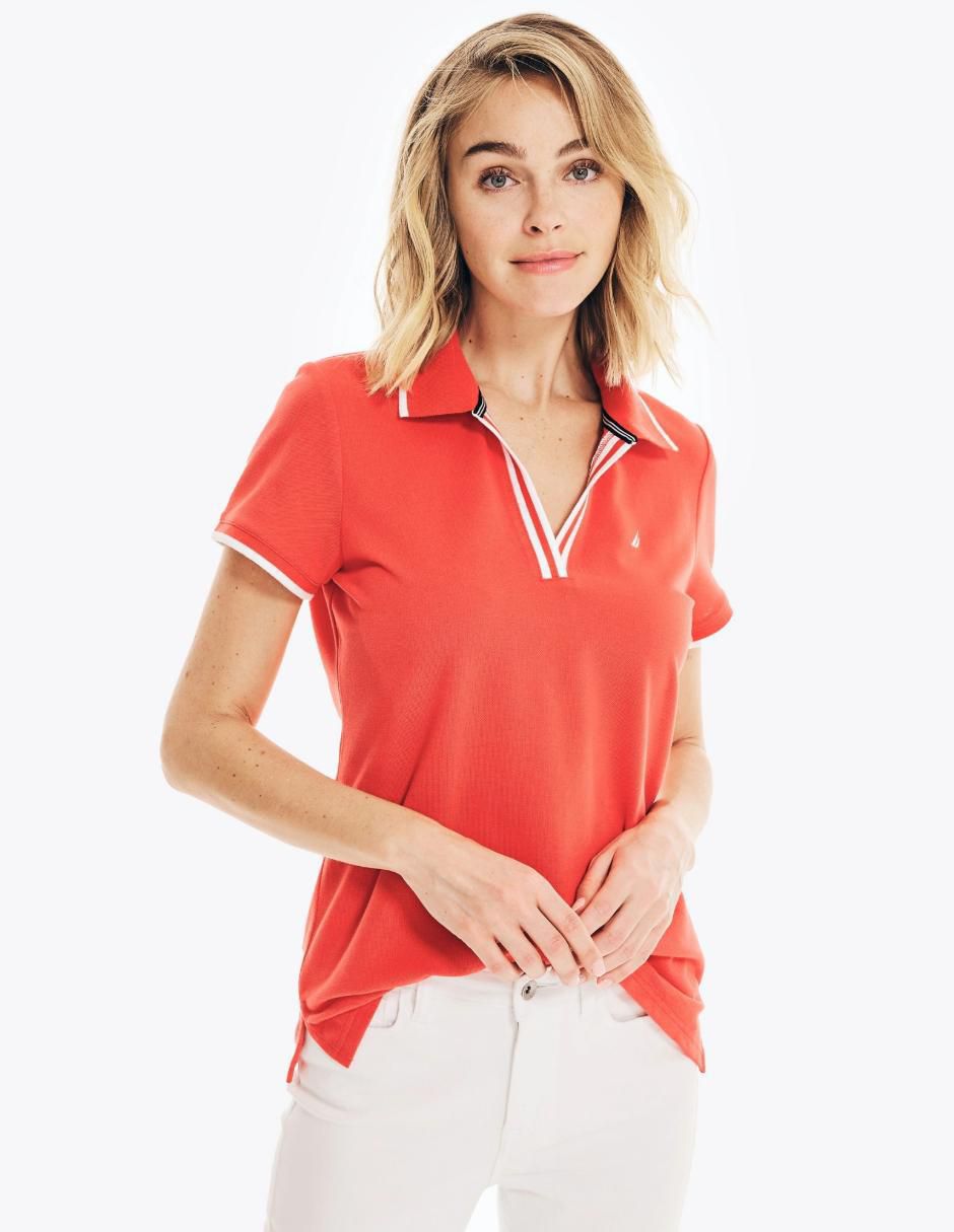 Playera tipo polo para mujer