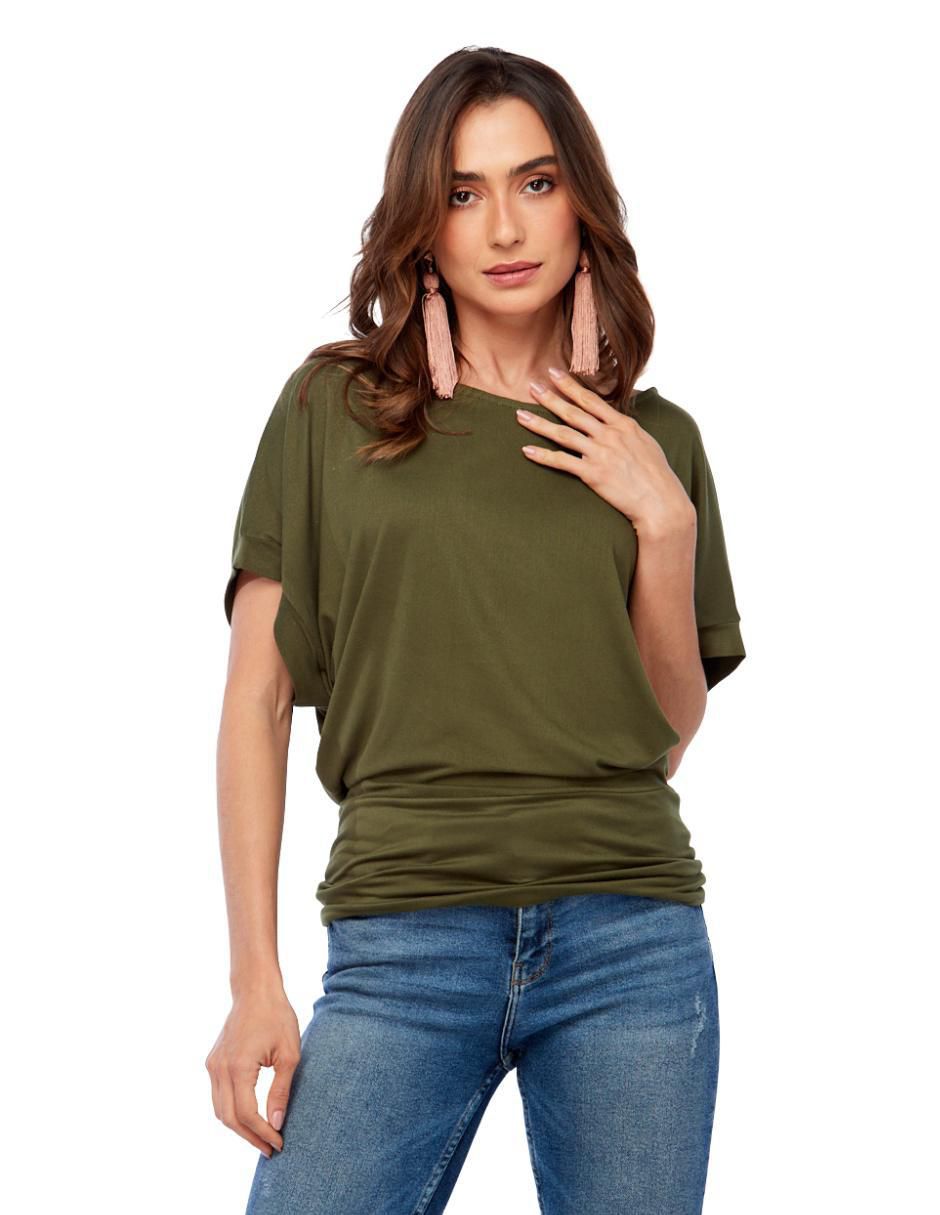 Blusa manga corta para mujer
