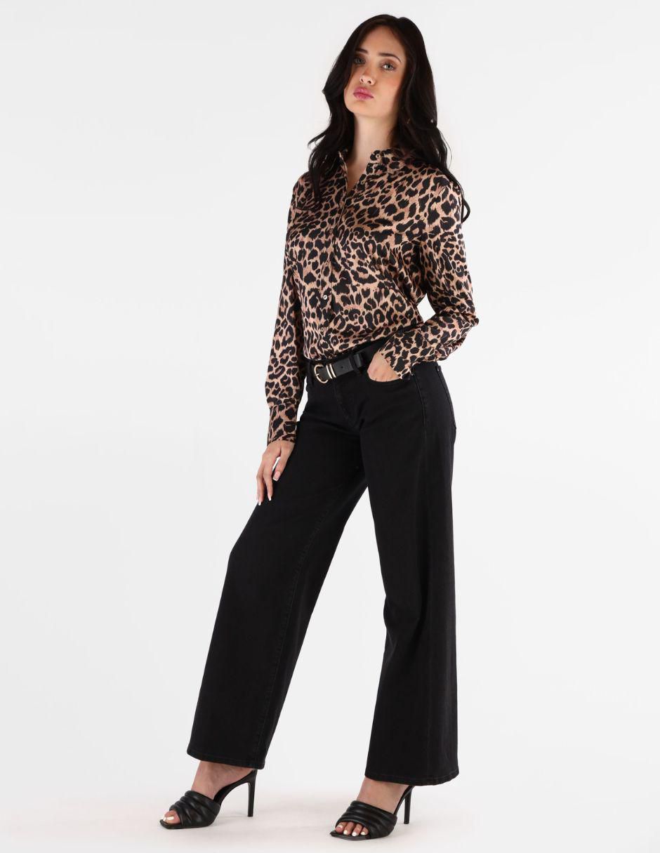 Jeans relajado corte cintura para mujer 2