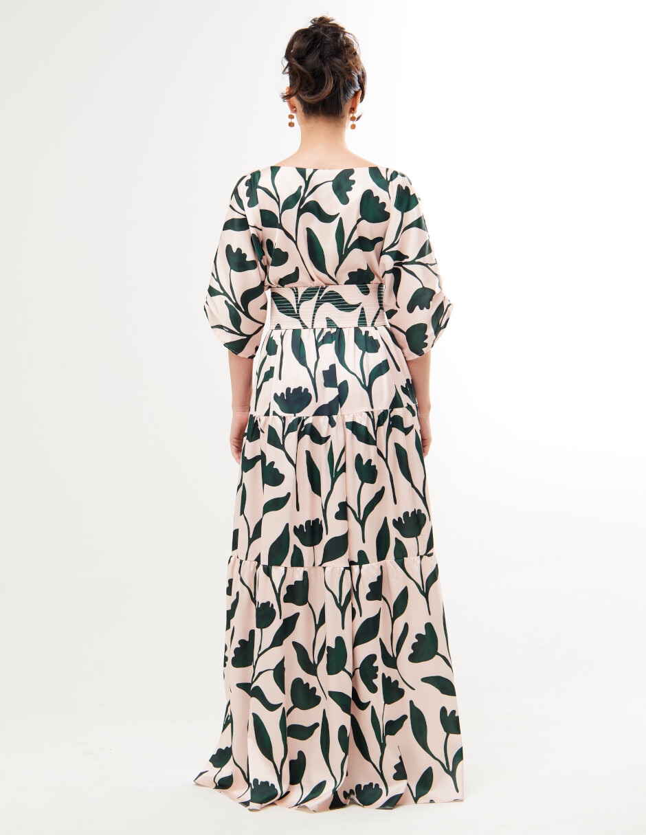 Vestido maxi de fiesta escote V 4