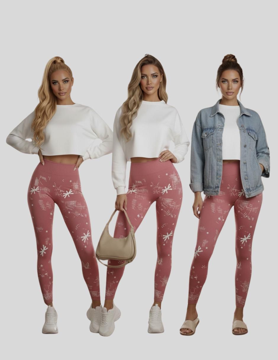 Set legging cintura alta con elástico para mujer 8