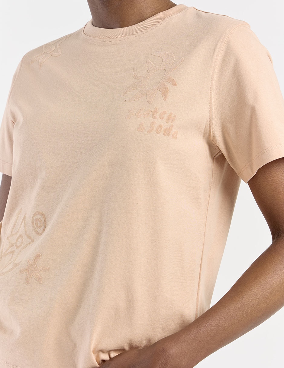 Playera manga corta Scotch & cuello redondo para mujer 5