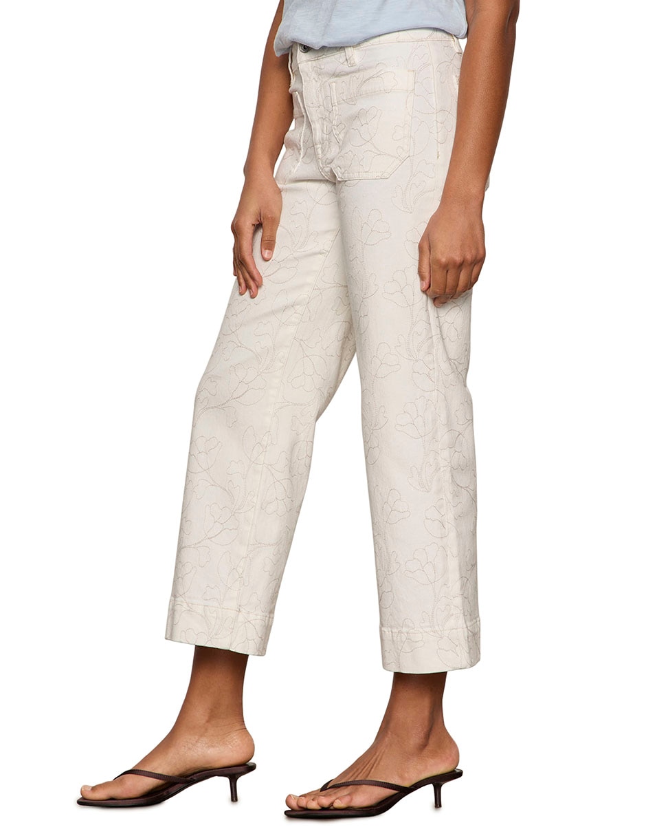 Jeans capri relajado para mujer 3