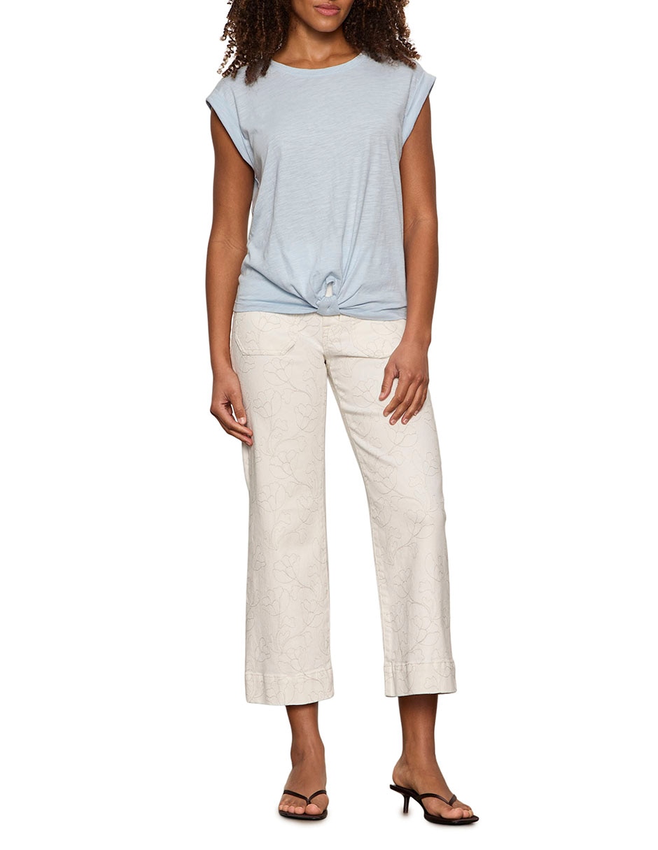Jeans capri relajado para mujer 5