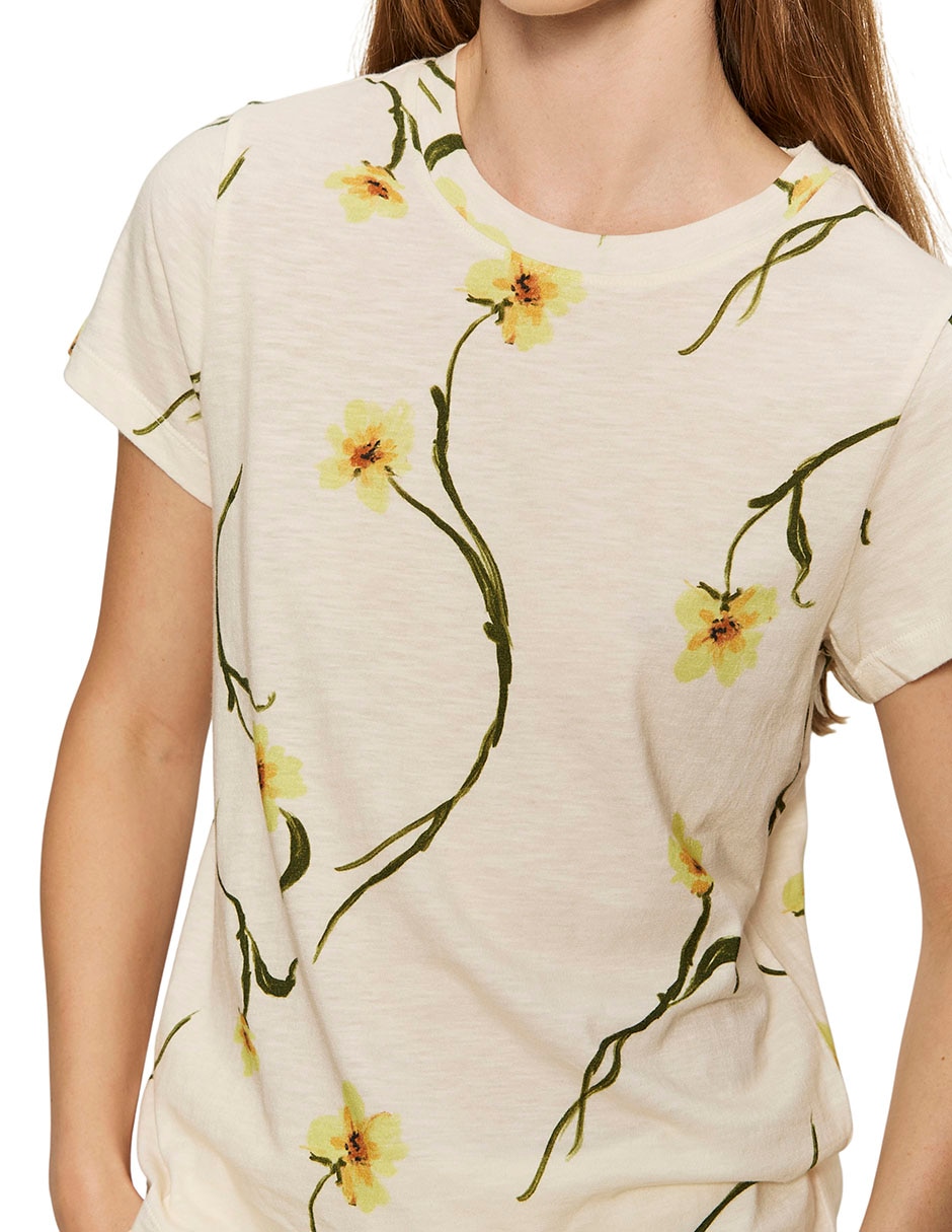 Playera manga corta cuello redondo para mujer 4
