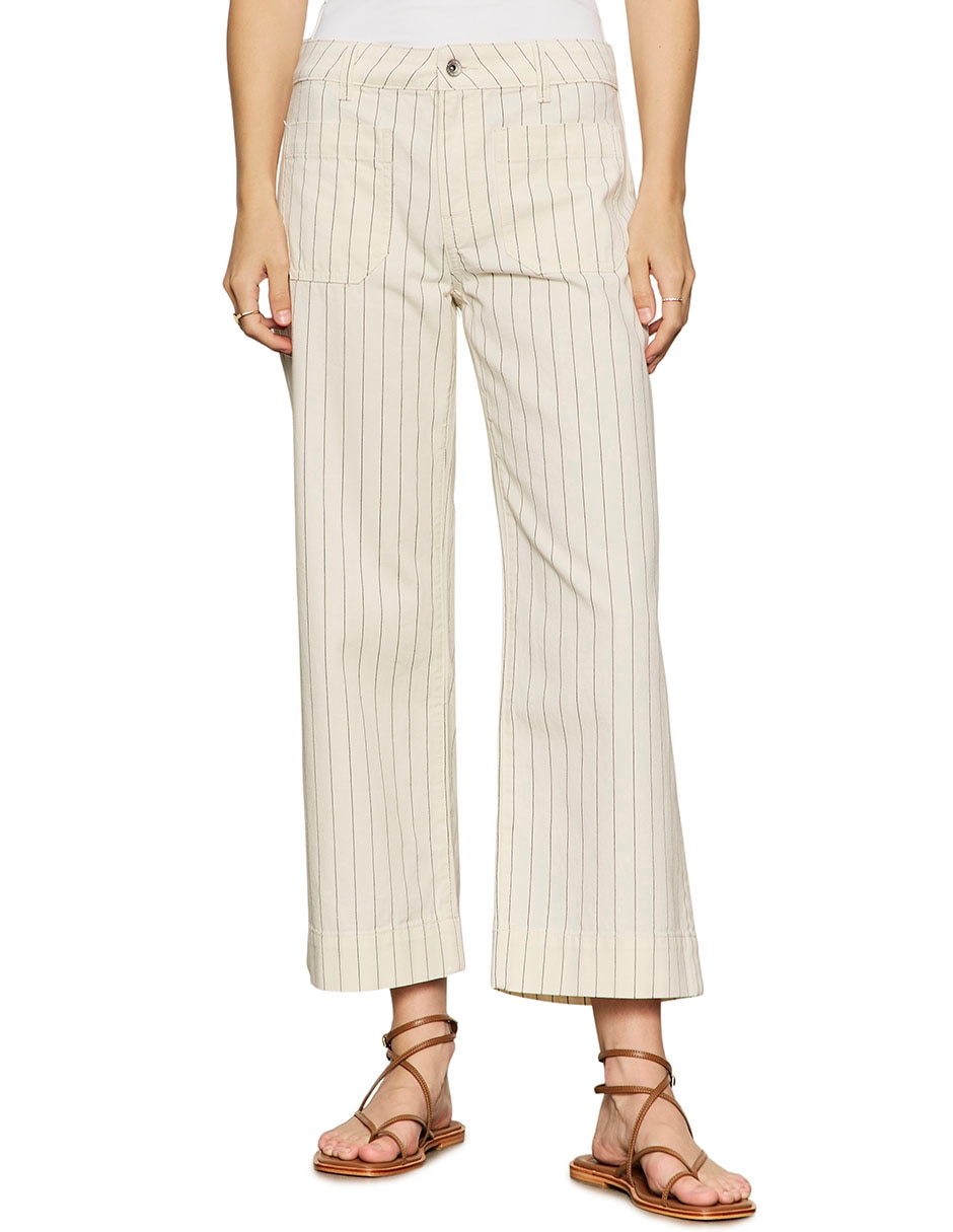 Jeans wide leg cintura para mujer