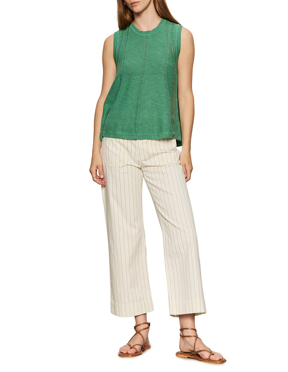 Jeans wide leg cintura para mujer 6