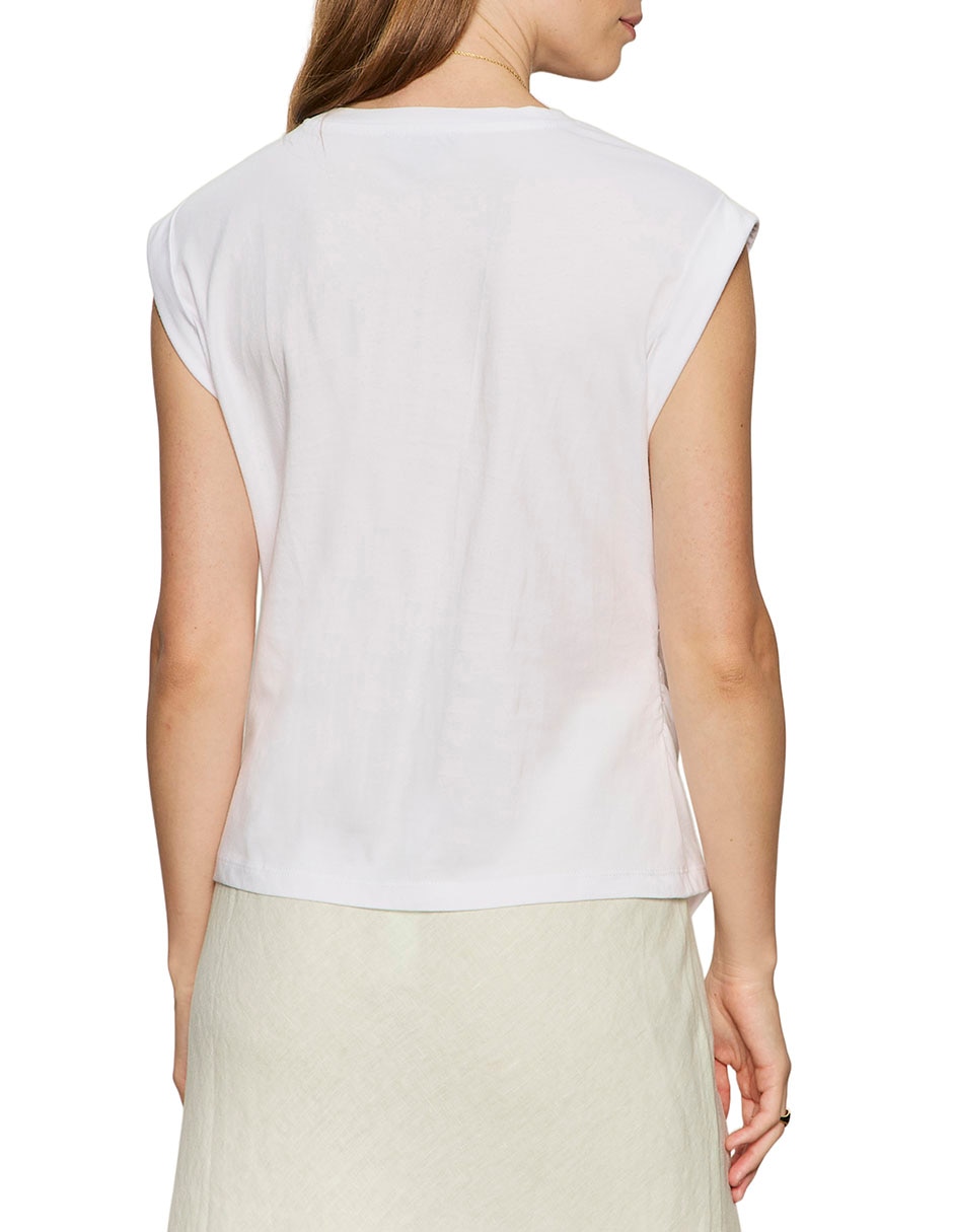 Playera manga corta cuello redondo para mujer 2