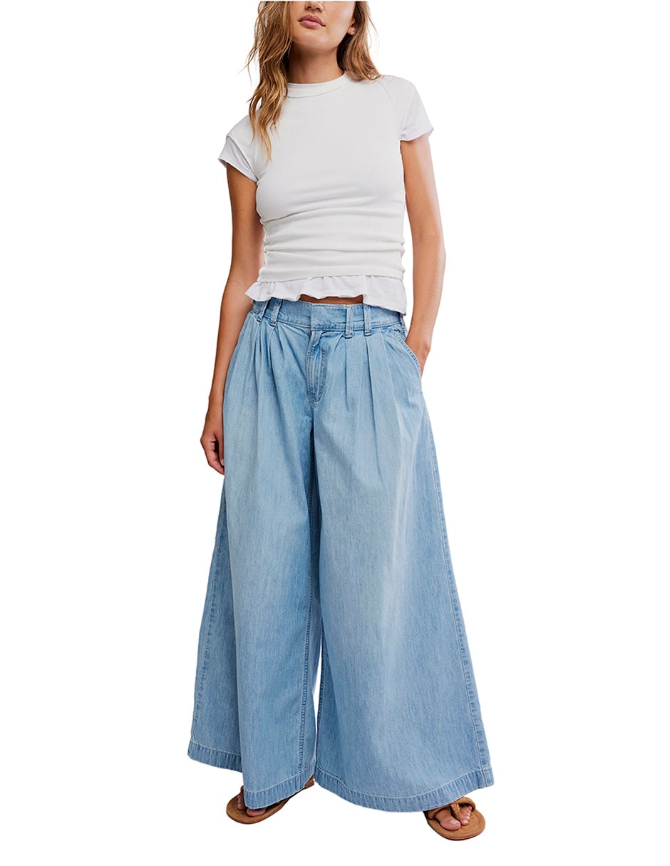 Jeans relaxed wide leg para mujer 5